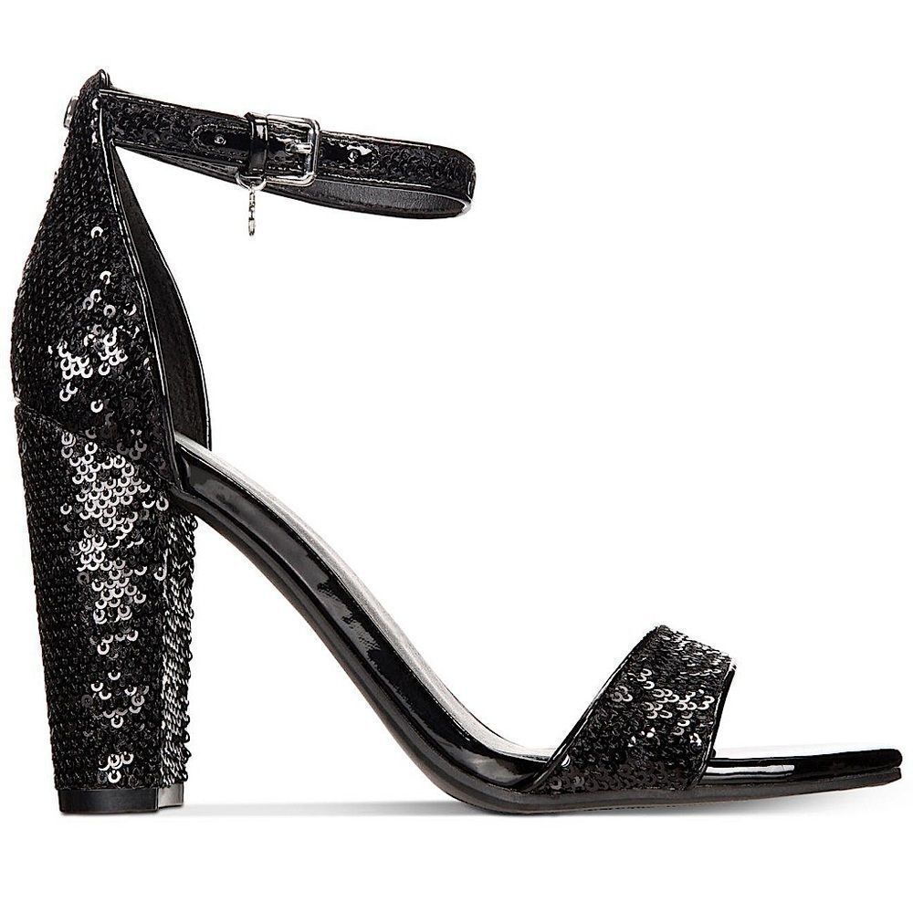 NWOT G by GUESS Shantel Sequin Block Heels sz 8